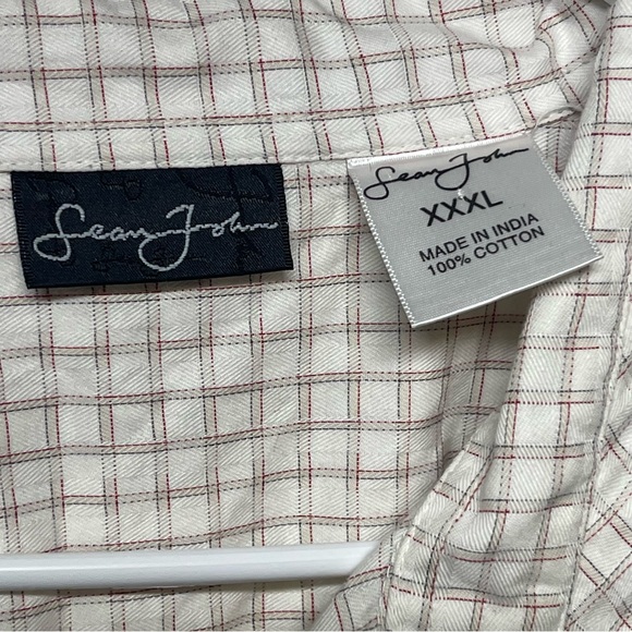 Sean John Plaid Short Sleeve Button Up Shirt XXXL 100% Cotton - Picture 6 of 6